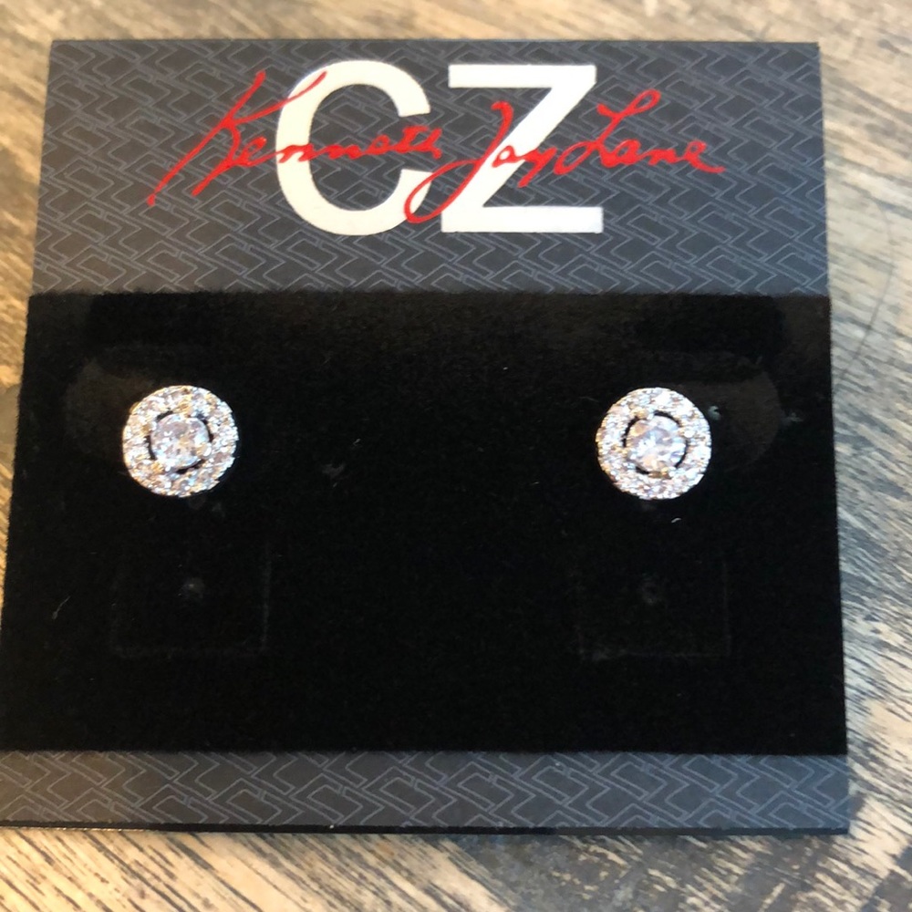 Cubic Zirconia Stud Earrings by Kenneth Jay Lane